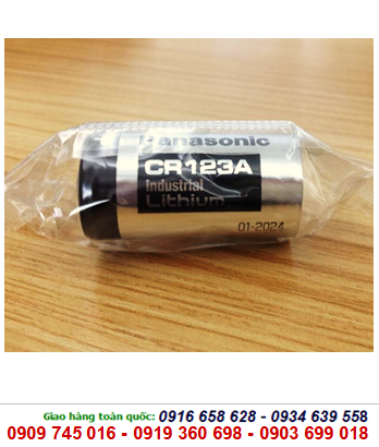 Pin CR123A, CR17345 ; Pin Panasonic CR123A, CR17345 Industrial Lithium 3v Made in Indonesia